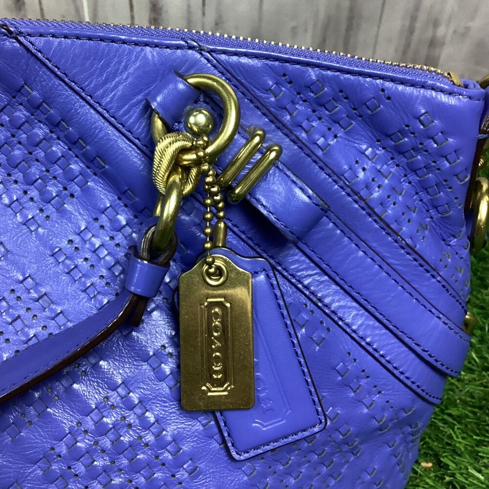 Coach Madison Crisscross Leather Sophia Satchel Shoulder Bag - Picture 2 of 14